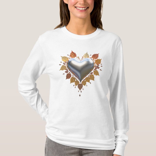 Fall 3D Heart T-Shirt (Front)