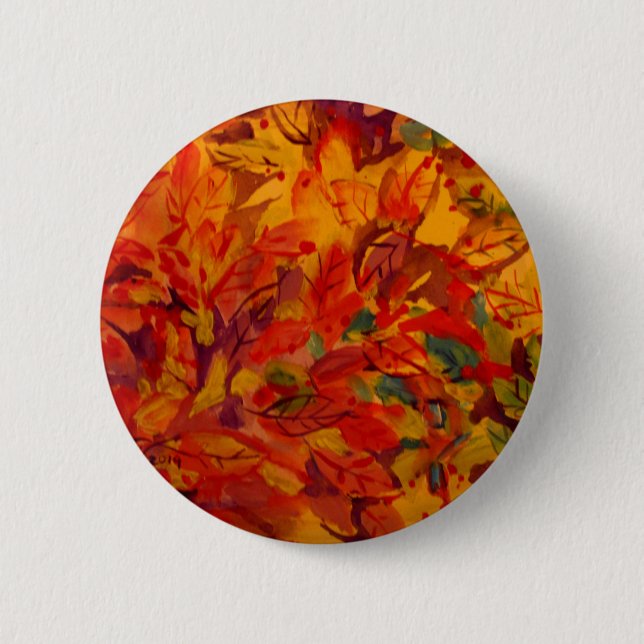 Fall 6 Cm Round Badge (Front)