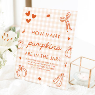 Fall A Little Pumpkin Guess How Many Pumpkins Game Pedestal Sign