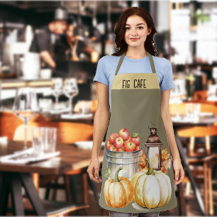 Fall Aesthetics Custom Name Restaurant Apron