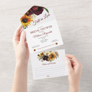 Fall All In One Bridal Shower Invitation
