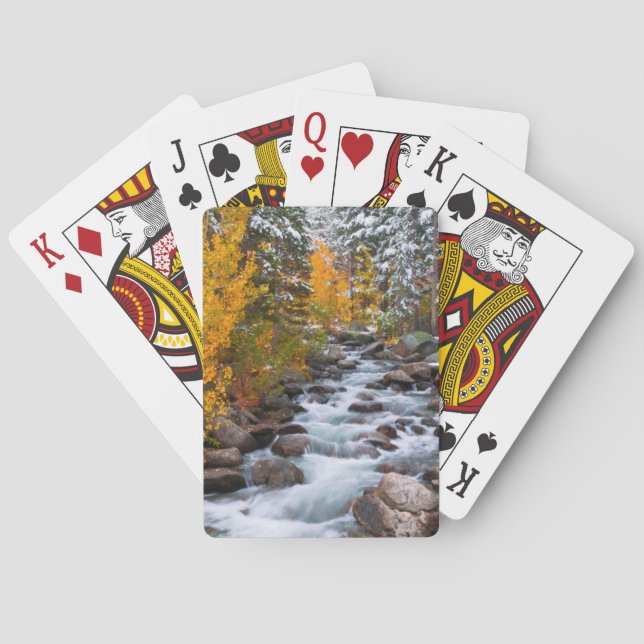 Fall along Bishop creek, California Playing Cards (Back)