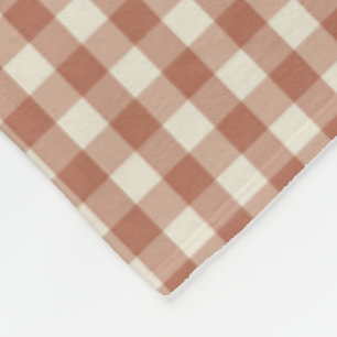 Fall Amaro on Panna Cotta Gingham - plaid pattern. Fleece Blanket