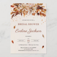 Fall and Autumn flowers and leaves Bridal shower