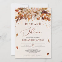 Fall and Autumn flowers and leaves Wedding Brunch