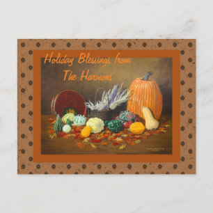 Fall and Thanksgiving Celebration Holiday Card