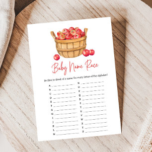 Fall Apple Basket Baby Shower Baby Name Race Game