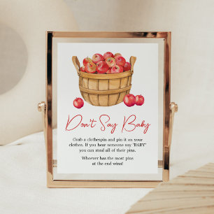 Fall Apple Basket Baby Shower Don't Say Baby Poster
