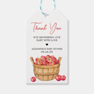 Fall Apple Basket Baby Shower Favour Tags