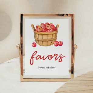 Fall Apple Basket Baby Shower Favours Poster
