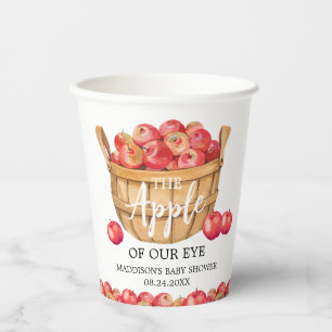 Fall Apple Basket Baby Shower Paper Cups