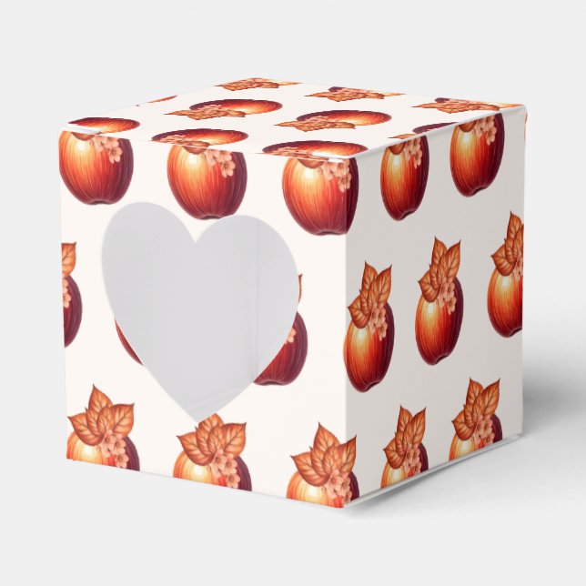Fall Apple Bridal Shower Favour Box (Front Side)