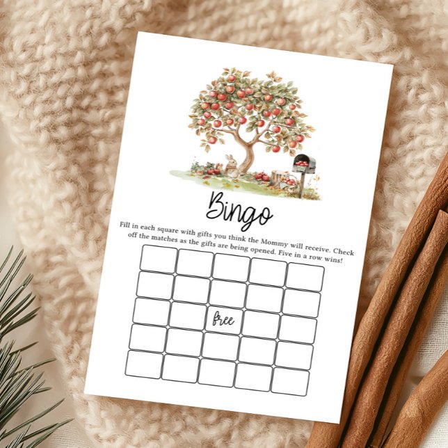 Fall Apple of our Eyes Baby Shower Bingo Game (Fall Apple Tree Baby Shower Bingo Game)