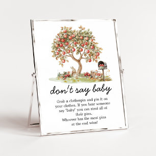 Fall Apple of our Eyes Don't Say Baby Sign