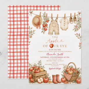 Fall Apple Orchard Baby Shower Invitation