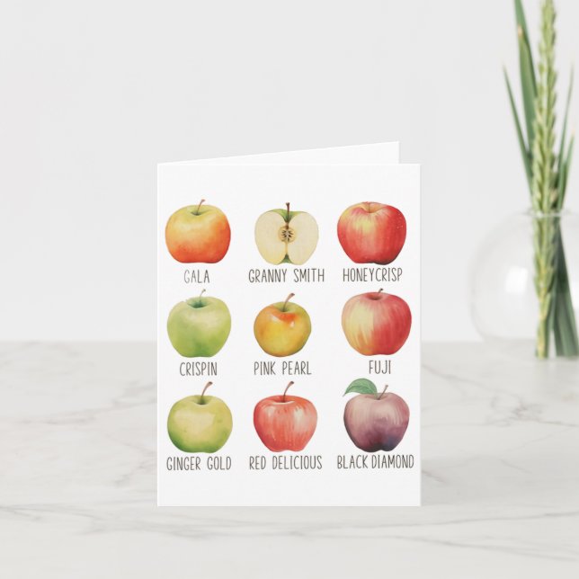 Fall Apple Picking Apple Orchard Boho Farm Fesh To Card (Front)