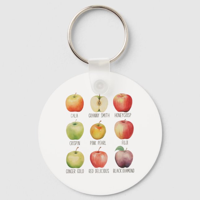 Fall Apple Picking Apple Orchard Boho Farm Fesh To Key Ring (Front)