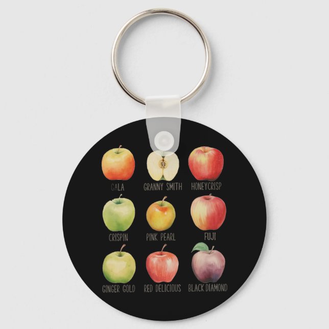 Fall Apple Picking Apple Orchard Boho Farm Fesh To Key Ring (Front)