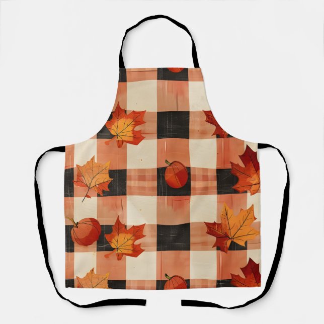 Fall apron with autumn leaves (Front)