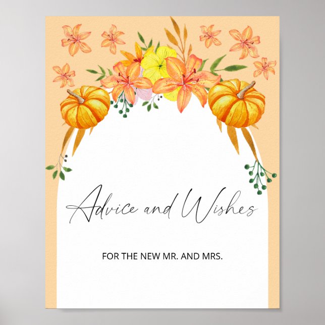 Fall arch - advice and wishes for Newlyweds Poster (Front)