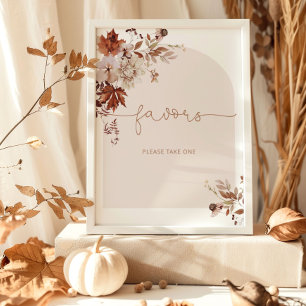 Fall arch elegant favours please take one poster