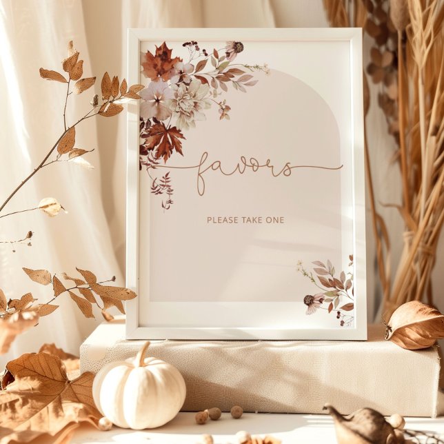 Fall arch elegant favours please take one poster (Creator Uploaded)