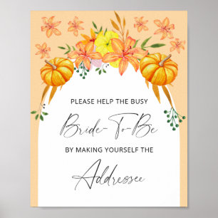 Fall arch - help the busy bride Address  Poster
