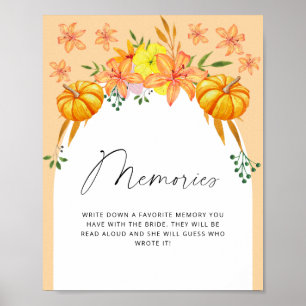 Fall arch - memories with the bride  poster