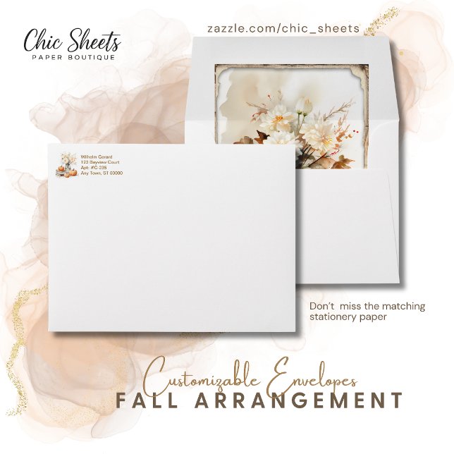 Fall Arrangement Customisable Envelopes (Creator Uploaded)