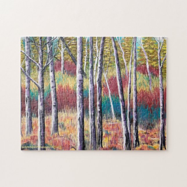 Fall Aspen Abstract Puzzle (Horizontal)
