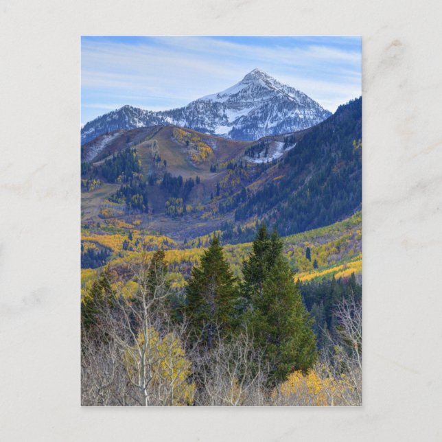 Fall At Cascade Peak And Sundance From Alpine Loop Postcard (Front)