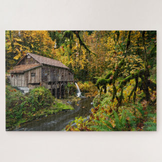 Fall at Cedar Creek Grist Mill in Washington Jigsaw Puzzle