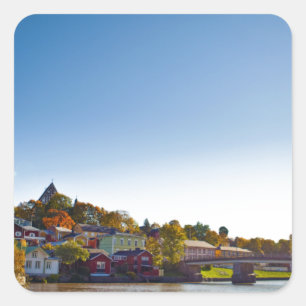 Fall at Porvoo Square Sticker