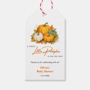Fall Autumn A Little Pumpkin Baby Shower Gift Tags