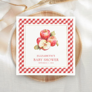 Fall Autumn Apple Of Our Eye Baby Shower Napkin