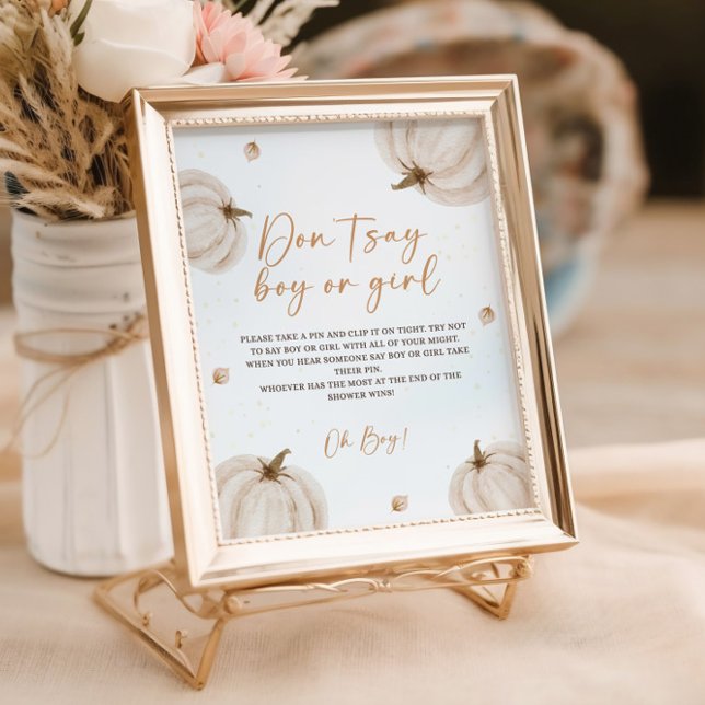 Fall Autumn Baby Shower Game Sign (Creator Uploaded)