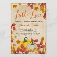 Fall Autumn Bridal Shower invitation