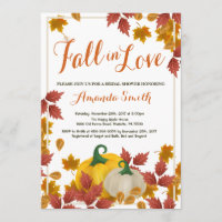 Fall Autumn Bridal Shower invitation