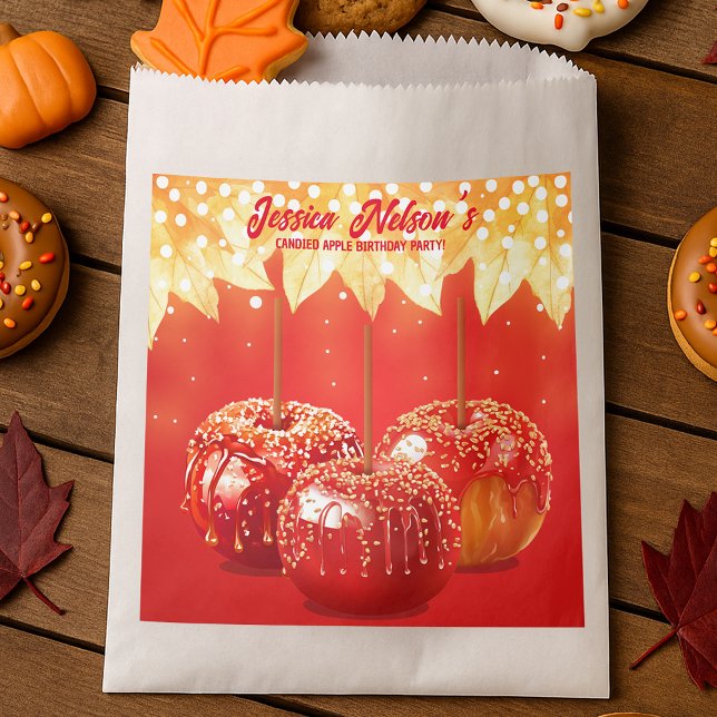 Fall Autumn Candied Apple Party Favour Bags (Fall Autumn Candied Apple Party Favor Bag
)