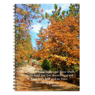 Fall Autumn Christian Scripture Bible Verse Notebook