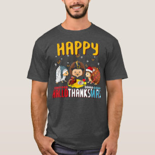 Fall Autumn Christmas Hedgehog Halloween Happy Tha T-Shirt