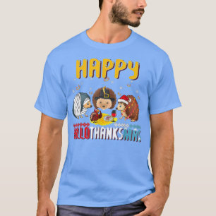 Fall Autumn Christmas Hedgehog Halloween Happy Tha T-Shirt
