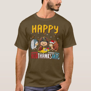 Fall Autumn Christmas Hedgehog Halloween Happy Tha T-Shirt