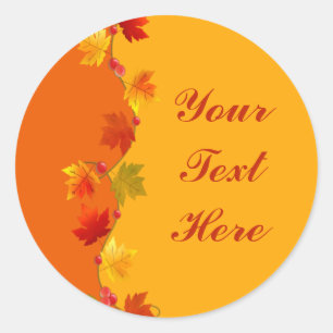 Fall / Autumn Classic Round Sticker