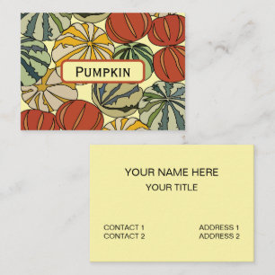 Fall Autumn Colorful Pumpkins Business Card