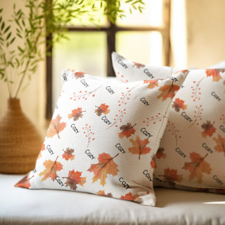 Fall Autumn Cosy floral accent Cushion