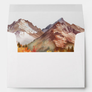 Fall Autumn Elegant Wedding Envelope