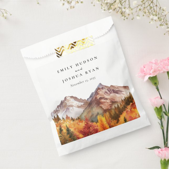 Fall Autumn Elegant Wedding Favour Bags (Sealed)