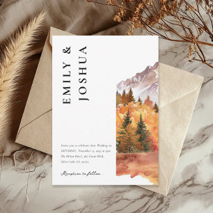 Fall Autumn Elegant Wedding Invitation