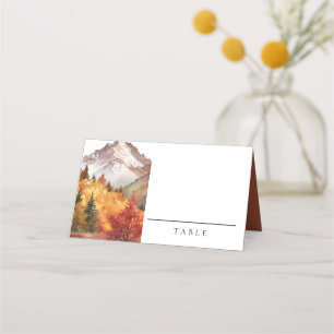 Fall Autumn Elegant Wedding Place Card